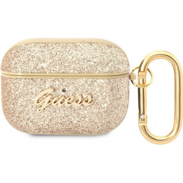 Guess Glitter Flakes Silicone Case Gold (Apple AirPods Pro)